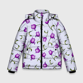 Зимняя куртка для мальчиков 3D с принтом Акварельные тюльпаны в Новосибирске, ткань верха — 100% полиэстер; подклад — 100% полиэстер, утеплитель — 100% полиэстер | длина ниже бедра, удлиненная спинка, воротник стойка и отстегивающийся капюшон. Есть боковые карманы с листочкой на кнопках, утяжки по низу изделия и внутренний карман на молнии. 

Предусмотрены светоотражающий принт на спинке, радужный светоотражающий элемент на пуллере молнии и на резинке для утяжки | fashion | flowers | акварель | бабушка | букет | бутоны | весна | девушкам | дочь | жена | краски | лавандовый | лепестки | лето | листья | мама | нарисованные цветы | поляна | природа | рисунок | сюрприз