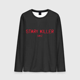 Мужской лонгслив 3D с принтом Stary killer в Новосибирске, 100% полиэстер | длинные рукава, круглый вырез горловины, полуприлегающий силуэт | balota | bambi | bandit | berezino | cherno | dance | day | electro | friendly | kalinka | killer | pavlovo | skalisty | stary | tisy | z | zeleno | zombie | день | з | зет | зомби | зэт