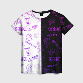 Женская футболка 3D с принтом LIL PEEP в Новосибирске, 100% полиэфир ( синтетическое хлопкоподобное полотно) | прямой крой, круглый вырез горловины, длина до линии бедер | lil peep | lil prince | pink | зарубежная музыка | лил пип | маленький принц