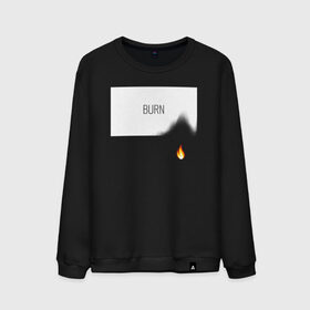 Мужской свитшот хлопок с принтом BURN в Новосибирске, 100% хлопок |  | burn | creative | fire | flame | minimalism | горение | гореть | жечь | креатив | креативная | минимал | минимализм | надпись | огонь | пламя | текст