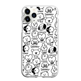 Чехол для iPhone 11 Pro матовый с принтом BTS | BT21 в Новосибирске, Силикон |  | army | bangtan boys | bt21 | bts | bts stickers | chimmy | cooky | k pop | koya | mang | monster | rap monster | rapmon | rj | rm | shooky | tata | van | бтс | ви | джей хоуп | джонгук | кейпоп | реп монстр | стикеры bts | сюга | чимин | чин