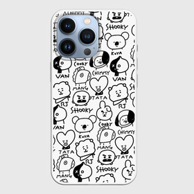 Чехол для iPhone 13 Pro с принтом BTS | BT21 в Новосибирске,  |  | army | bangtan boys | bt21 | bts | bts stickers | chimmy | cooky | k pop | koya | mang | monster | rap monster | rapmon | rj | rm | shooky | tata | van | бтс | ви | джей хоуп | джонгук | кейпоп | реп монстр | стикеры bts | сюга | чимин | чин