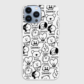 Чехол для iPhone 13 Pro Max с принтом BTS | BT21 в Новосибирске,  |  | army | bangtan boys | bt21 | bts | bts stickers | chimmy | cooky | k pop | koya | mang | monster | rap monster | rapmon | rj | rm | shooky | tata | van | бтс | ви | джей хоуп | джонгук | кейпоп | реп монстр | стикеры bts | сюга | чимин | чин