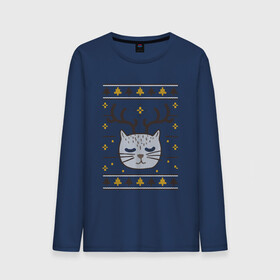 Мужской лонгслив хлопок с принтом Рождественский свитер с котом в Новосибирске, 100% хлопок |  | Тематика изображения на принте: food | mandarins | mem | meme | new year | sweater | ugly | в слюнявчике | еда | жрать | жрац | кот | котяра | кушац | кушот | мем | мем с котом | мемы | неси | новый год | оливье | прикол | рождество | свитер | слюнявчик
