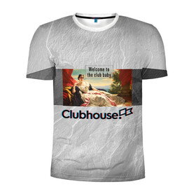 Мужская футболка 3D спортивная с принтом Clubhouse Welcome | Клабхаус в Новосибирске, 100% полиэстер с улучшенными характеристиками | приталенный силуэт, круглая горловина, широкие плечи, сужается к линии бедра | Тематика изображения на принте: baby | club | clubhouse | house | invite | the | to | welcome | в | детка | добро | живопись | инвайт | искусство | картина | клабхаус | клуб | пожаловать | сеть | социальная