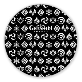 Коврик для мышки круглый с принтом Genshin Impact в Новосибирске, резина и полиэстер | круглая форма, изображение наносится на всю лицевую часть | anime | game | zelda | аниме | геншин | дилюк | игра | импакт | итэр | люмин | молитва | паймон | тейват