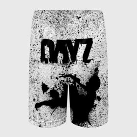 Детские спортивные шорты 3D с принтом DayZ в Новосибирске,  100% полиэстер
 | пояс оформлен широкой мягкой резинкой, ткань тянется
 | dayz | dayz standalone | horror | survival | survival horror | выживание | дейз | дейзи | логотипы игр | онлайн игры | хоррор