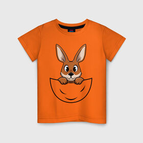 Детская футболка хлопок с принтом Кенгуренок в сумке в Новосибирске, 100% хлопок | круглый вырез горловины, полуприлегающий силуэт, длина до линии бедер | animals | australia | baby | bag | cute | ears | eyes | jump | kangaroo | leap | mother | nose | paws | pocket | sack | shadow | tail | австралия | глаза | детеныш | животные | карман | кенгуренок | кенгуру | лапы | мама | мешок | милый | нос | няшный | п