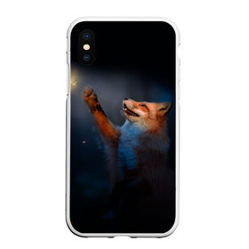 Чехол для iPhone XS Max матовый с принтом Лиса и огонек в Новосибирске, Силикон | Область печати: задняя сторона чехла, без боковых панелей | fox | foxy | животное | звери | лиса | лисенок | лисичка | милая | рыжая | фокс