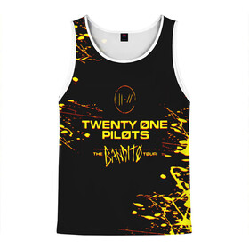 Мужская майка 3D с принтом TWENTY ONE PILOTS TOP. в Новосибирске, 100% полиэстер | круглая горловина, приталенный силуэт, длина до линии бедра. Пройма и горловина окантованы тонкой бейкой | Тематика изображения на принте: 21 pilots | blurryface | fbr | fueled by ramen | fueledbyramen | heathens | heavydirtysoul | josh dun | music | music video | official | stressed out | top | tp | trench | twenty one pilots | twentyonepilots | tyler joseph 