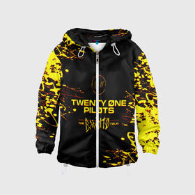 Детская ветровка 3D с принтом TWENTY ONE PILOTS TOP. в Новосибирске, 100% полиэстер | подол и капюшон оформлены резинкой с фиксаторами, по бокам два кармана без застежек, один потайной карман на груди | 21 pilots | blurryface | fbr | fueled by ramen | fueledbyramen | heathens | heavydirtysoul | josh dun | music | music video | official | stressed out | top | tp | trench | twenty one pilots | twentyonepilots | tyler joseph 