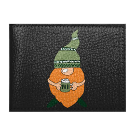 Обложка для студенческого билета с принтом Гном - День святого Патрика в Новосибирске, натуральная кожа | Размер: 11*8 см; Печать на всей внешней стороне | борода | гном | день святого патрика | зеленый | ирландия | лепрекон | мультяшный | оранжевый | патрик | подарок | символ | смешной | фэнтези