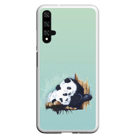 Чехол для Honor 20 с принтом акварельные панды в Новосибирске, Силикон | Область печати: задняя сторона чехла, без боковых панелей | акварель | двое | животные | звери | мило | мишки | обнимашки | панды | пара | природа | рисунок