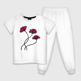 Детская пижама хлопок с принтом КРАСНЫЙ ЦВЕТОК RED FLOWER в Новосибирске, 100% хлопок |  брюки и футболка прямого кроя, без карманов, на брюках мягкая резинка на поясе и по низу штанин
 | 8 | day | flowers | girl | girlfriend | girls | granny | love | lovers | march | mommy | moms | roses | women | womens | бабуля | бабушка | девушка | девушки | день | жена | женский | женщина | любовь | мама | мамуля | марта | розы | сестра | си