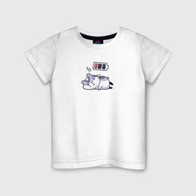 Детская футболка хлопок с принтом Хомячок в Новосибирске, 100% хлопок | круглый вырез горловины, полуприлегающий силуэт, длина до линии бедер | батарейка | заряд | зарядка | мышка | мышонок | садится батарея | стикеры | хомяк | хомячки