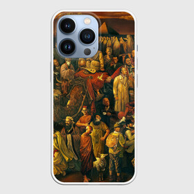 Чехол для iPhone 13 Pro с принтом 100 ЗНАМЕНИТЫХ ЛЮДЕЙ КАРТИНА в Новосибирске,  |  | аристотель | бетховен | брюс ли | ван гог | горький | кастро | конфуций | корчагин | ленин | майк тайсон | маркс | мать тереза | моцарт | мэрилин монро | наполеон | пикассо | спилберг | толстой | форд