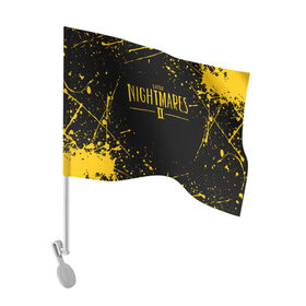 Флаг для автомобиля с принтом LITTLE NIGHTMARES | ЛИТЛ НАЙТМ в Новосибирске, 100% полиэстер | Размер: 30*21 см | kid | little nightmares | little nightmares 2 | six | yellow | жёлтый | игры | комиксы | литл найтмерс | шестая