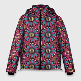 Мужская зимняя куртка 3D с принтом Африканский цветочный узор в Новосибирске, верх — 100% полиэстер; подкладка — 100% полиэстер; утеплитель — 100% полиэстер | длина ниже бедра, свободный силуэт Оверсайз. Есть воротник-стойка, отстегивающийся капюшон и ветрозащитная планка. 

Боковые карманы с листочкой на кнопках и внутренний карман на молнии. | africa | ethnic | flora | floral | nigeria | ornament | pattern | texture | wata | африка | гаити | история | йемайя | культура | мами вата | мозамбик | орнамент | племенной узор | племя | текстура | флора | флористика | цветки | цвето