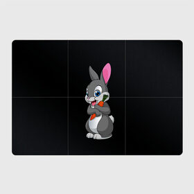 Магнитный плакат 3Х2 с принтом ЗАЙКА в Новосибирске, Полимерный материал с магнитным слоем | 6 деталей размером 9*9 см | bunny | cartoon | hare | rabbit | белый | зайчик | заяц | кролик | морковка | мультик | серый