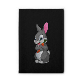 Обложка для автодокументов с принтом ЗАЙКА в Новосибирске, натуральная кожа |  размер 19,9*13 см; внутри 4 больших “конверта” для документов и один маленький отдел — туда идеально встанут права | bunny | cartoon | hare | rabbit | белый | зайчик | заяц | кролик | морковка | мультик | серый