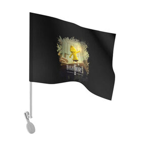 Флаг для автомобиля с принтом LITTLE NIGHTMARES | ЛИТЛ НАЙТМ в Новосибирске, 100% полиэстер | Размер: 30*21 см | kid | little nightmares | little nightmares 2 | six | yellow | жёлтый | игры | комиксы | литл найтмерс | шестая