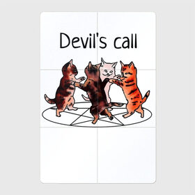 Магнитный плакат 2Х3 с принтом Calling the Devil в Новосибирске, Полимерный материал с магнитным слоем | 6 деталей размером 9*9 см | devil | love | pentagram | дьявол | котята | люцифер | пентаграмма | призыв