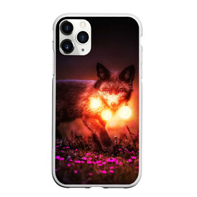 Чехол для iPhone 11 Pro матовый с принтом Лисица с фонариками в Новосибирске, Силикон |  | fox | foxy | животное | звери | лиса | лисенок | лисичка | милая | рыжая | фокс