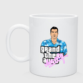 Кружка керамическая с принтом Grand Theft Auto Vice City в Новосибирске, керамика | объем — 330 мл, диаметр — 80 мм. Принт наносится на бока кружки, можно сделать два разных изображения | Тематика изображения на принте: 4 | 5 | five | games | grand theft auto | gta | gta v | los santos | online | rockstar | san andreas | великое авто воровство | гта | гташка | игры | логотип | лос сантос | майкл | мафия | ограбление | онлайн | пеф | рокстар | самп | сан андреас 