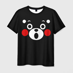 Мужская футболка 3D с принтом KUMAMON | КУМАМОН в Новосибирске, 100% полиэфир | прямой крой, круглый вырез горловины, длина до линии бедер | bear | japan | japanese | kumamon | kumamoto | аниме | игрушка | кумамон | кумамото сапурайдзу | медведь | мишка | персонаж | талисман | япония