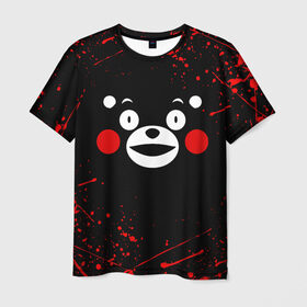 Мужская футболка 3D с принтом KUMAMON | КУМАМОН в Новосибирске, 100% полиэфир | прямой крой, круглый вырез горловины, длина до линии бедер | bear | japan | japanese | kumamon | kumamoto | аниме | игрушка | кумамон | кумамото сапурайдзу | медведь | мишка | персонаж | талисман | япония