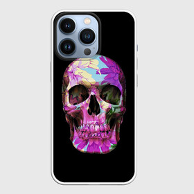 Чехол для iPhone 13 Pro с принтом Черепа и цветы в Новосибирске,  |  | flower | skull | красный цветок | цветной череп | цветок | череп | черепа и цветы