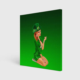 Холст квадратный с принтом девушка лепрекон в зеленом в Новосибирске, 100% ПВХ |  | Тематика изображения на принте: 17 марта | девушка | день святого патрика | зеленый | зеленый костюм | ирландия | клевер | кружка | лепрекон | модель | монеты | рисунок | традиции | эль