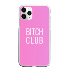 Чехол для iPhone 11 Pro Max матовый с принтом Bitch club в Новосибирске, Силикон |  | Тематика изображения на принте: club | pink | клубб бичб пляжб серфинг | розовый