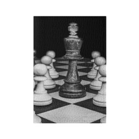 Обложка для паспорта матовая кожа с принтом Шахматы в Новосибирске, натуральная матовая кожа | размер 19,3 х 13,7 см; прозрачные пластиковые крепления | Тематика изображения на принте: доска | игра | игровая | игры | короли | король | логика | настольная | настольные | пешка | пешки | спорт | туча | шахматный | шахматы
