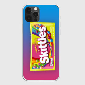 Чехол для iPhone 12 Pro Max с принтом Skittles | Желтый в Новосибирске, Силикон |  | skittles | sweet sours | yellow | градиент | желтый | красный | радуга | розовый | синий | скитлс | фиолетовый