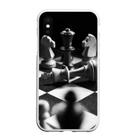 Чехол для iPhone XS Max матовый с принтом Шахматы в Новосибирске, Силикон | Область печати: задняя сторона чехла, без боковых панелей | Тематика изображения на принте: доска | игра | игровая | игры | конь | короли | король | ладья | логика | настольная | настольные | пешка | пешки | спорт | туча | ферзь | шахматный | шахматы