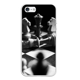 Чехол для iPhone 5/5S матовый с принтом Шахматы в Новосибирске, Силикон | Область печати: задняя сторона чехла, без боковых панелей | Тематика изображения на принте: доска | игра | игровая | игры | конь | короли | король | ладья | логика | настольная | настольные | пешка | пешки | спорт | туча | ферзь | шахматный | шахматы