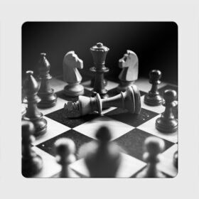 Магнит виниловый Квадрат с принтом Шахматы в Новосибирске, полимерный материал с магнитным слоем | размер 9*9 см, закругленные углы | Тематика изображения на принте: доска | игра | игровая | игры | конь | короли | король | ладья | логика | настольная | настольные | пешка | пешки | спорт | туча | ферзь | шахматный | шахматы