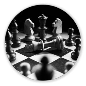 Коврик для мышки круглый с принтом Шахматы в Новосибирске, резина и полиэстер | круглая форма, изображение наносится на всю лицевую часть | доска | игра | игровая | игры | конь | короли | король | ладья | логика | настольная | настольные | пешка | пешки | спорт | туча | ферзь | шахматный | шахматы