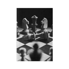 Обложка для паспорта матовая кожа с принтом Шахматы в Новосибирске, натуральная матовая кожа | размер 19,3 х 13,7 см; прозрачные пластиковые крепления | Тематика изображения на принте: доска | игра | игровая | игры | конь | короли | король | ладья | логика | настольная | настольные | пешка | пешки | спорт | туча | ферзь | шахматный | шахматы