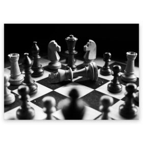 Поздравительная открытка с принтом Шахматы в Новосибирске, 100% бумага | плотность бумаги 280 г/м2, матовая, на обратной стороне линовка и место для марки
 | доска | игра | игровая | игры | конь | короли | король | ладья | логика | настольная | настольные | пешка | пешки | спорт | туча | ферзь | шахматный | шахматы