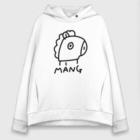 Женское худи Oversize хлопок с принтом BTS | BT21 MANG в Новосибирске, френч-терри — 70% хлопок, 30% полиэстер. Мягкий теплый начес внутри —100% хлопок | боковые карманы, эластичные манжеты и нижняя кромка, капюшон на магнитной кнопке | army | bangtan boys | bt21 | bts | bts stickers | chimmy | cooky | k pop | koya | mang | monster | rap monster | rapmon | rj | rm | shooky | tata | van | бтс | ви | джей хоуп | джонгук | кейпоп | реп монстр | стикеры bts | сюга | чимин | чин