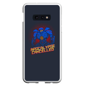 Чехол для Samsung S10E с принтом Apocalypse Cancelled в Новосибирске, Силикон | Область печати: задняя сторона чехла, без боковых панелей | Тематика изображения на принте: dark | drift | interface | kaiju | neural | pacific | rim | zone | дрифт | егер | егерь | зона | интерфейс | каидзю | кайдзю | нейронный | рубеж | темная | тихоокеанский