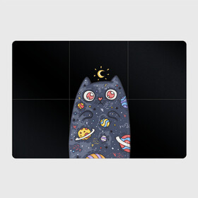 Магнитный плакат 3Х2 с принтом КОСМИЧЕСКИЙ КОТ в Новосибирске, Полимерный материал с магнитным слоем | 6 деталей размером 9*9 см | артемис | астероиды | вселенная | галактика | диана | звезды | кометы | космос | кот | котенок | котик | луна | месяц | ночь | планеты | сейлор мун | туманность | черная кошка