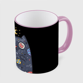 Кружка с полной запечаткой с принтом КОСМИЧЕСКИЙ КОТ в Новосибирске, керамика | ёмкость 330 мл | артемис | астероиды | вселенная | галактика | диана | звезды | кометы | космос | кот | котенок | котик | луна | месяц | ночь | планеты | сейлор мун | туманность | черная кошка