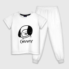 Детская пижама хлопок с принтом ЧИММИ CHIMMY в Новосибирске, 100% хлопок |  брюки и футболка прямого кроя, без карманов, на брюках мягкая резинка на поясе и по низу штанин
 | army | bangtan boys | bt21 | bts | bts stickers | chimmy | cooky | k pop | koya | mang | monster | rap monster | rapmon | rj | rm | shooky | tata | van | бтс | ви | джей хоуп | джонгук | кейпоп | реп монстр | стикеры bts | сюга | чимин | чин