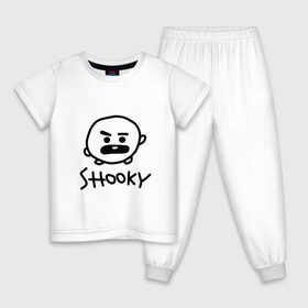 Детская пижама хлопок с принтом SHOOKY BTS в Новосибирске, 100% хлопок |  брюки и футболка прямого кроя, без карманов, на брюках мягкая резинка на поясе и по низу штанин
 | army | bangtan boys | bt21 | bts | bts stickers | chimmy | cooky | k pop | koya | mang | monster | rap monster | rapmon | rj | rm | shooky | tata | van | бтс | ви | джей хоуп | джонгук | кейпоп | реп монстр | стикеры bts | сюга | чимин | чин