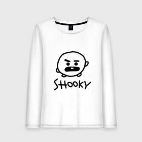 Женский лонгслив хлопок с принтом SHOOKY | BTS в Новосибирске, 100% хлопок |  | army | bangtan boys | bt21 | bts | bts stickers | chimmy | cooky | k pop | koya | mang | monster | rap monster | rapmon | rj | rm | shooky | tata | van | бтс | ви | джей хоуп | джонгук | кейпоп | реп монстр | стикеры bts | сюга | чимин | чин