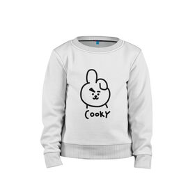 Детский свитшот хлопок с принтом COOKY | BTS в Новосибирске, 100% хлопок | круглый вырез горловины, эластичные манжеты, пояс и воротник | army | bangtan boys | bt21 | bts | bts stickers | chimmy | cooky | k pop | koya | mang | monster | rap monster | rapmon | rj | rm | shooky | tata | van | бтс | ви | джей хоуп | джонгук | кейпоп | реп монстр | стикеры bts | сюга | чимин | чин