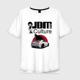Мужская футболка хлопок Oversize с принтом jdm в Новосибирске, 100% хлопок | свободный крой, круглый ворот, “спинка” длиннее передней части | car | culture | godzilla | jdm | skyline | японская культура | японские автомобили